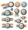 Retro labels and ribbons vector image