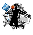 Basketball grunge vector image