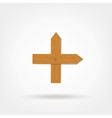 Wooden Boards Cross vector image