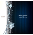 Elegant christmas background with blue garland and vector image