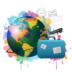 Colorful travel concept vector image