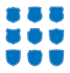 Shield icons set vector image