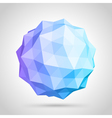 Abstract 3d origami sphere vector image