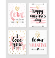 Valentine s Day Calligraphic Set vector image