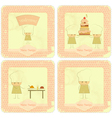 Vintage Set of kids menu vector image