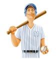 Baseball player vector image