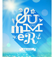 Summer type greeting with summer things vector image