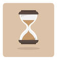 Flat icon hourglass vector image