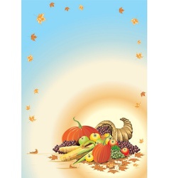 Composition for Thanksgiving Halloween invitation vector image