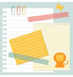 Note paper set vector image