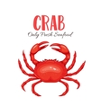 Crab in cartoon style vector image