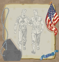 Hero military party vector image