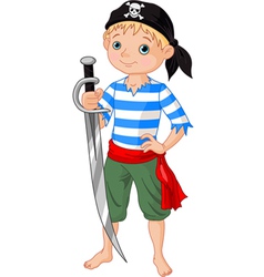 Pirate boy vector image