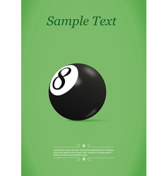 Pool ball vector image