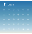 Cloud Line Icons vector image