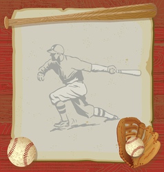 Vintage baseball party vector image