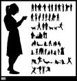 People silhouettes vector image