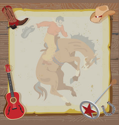 Western rodeo cowboy vector image
