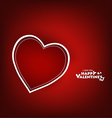 Heart from paper Valentines day card vector image