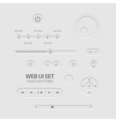 Light Web UI Elements vector image