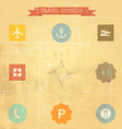 Retro travel sings vector image