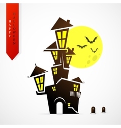Haloween greeting card cartoon design Haloween greeting card cartoon design vector image