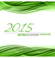 2015 wave green vector image
