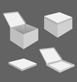 White Blank Boxes vector image