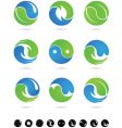 Yin yang icons and logos vector image