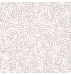Seamless floral lightgrey background vector image