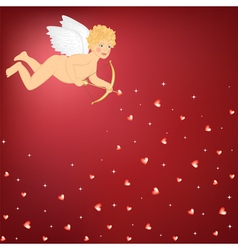 Cupid and hearts vector image