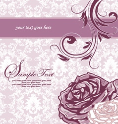 Wedding floral card vector image