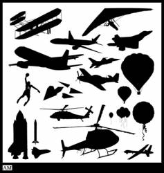 Flight silhouettes vector image