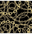 Gold chain seamless background vector image
