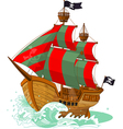 Pirate ship vector image