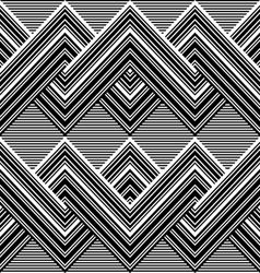 Black and white pattern by lines vector image