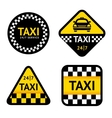 Taxi - set stickers vector image