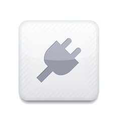 Plug white icon vector image