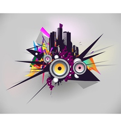 Music urban poster vector image