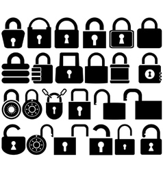 Padlock icons vector image