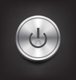Metal Power Button vector image