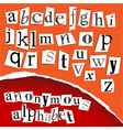 Alphabet clippings vector image