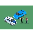 Isometric Police Fines Car design Flat Isolated Isometric Police Fines Car design Flat Isolated vector image