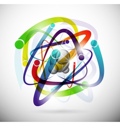 Abstract atom background vector image