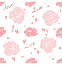 Seamless pattern with pink roses Seamless pattern with pink roses vector image