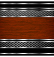 Steel and wood background vector image
