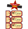 Cinema tickets vector image