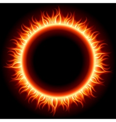 Abstract burning sun vector image