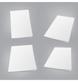 Empty white books vector image