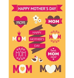 Mothers Day Design Elements vector image